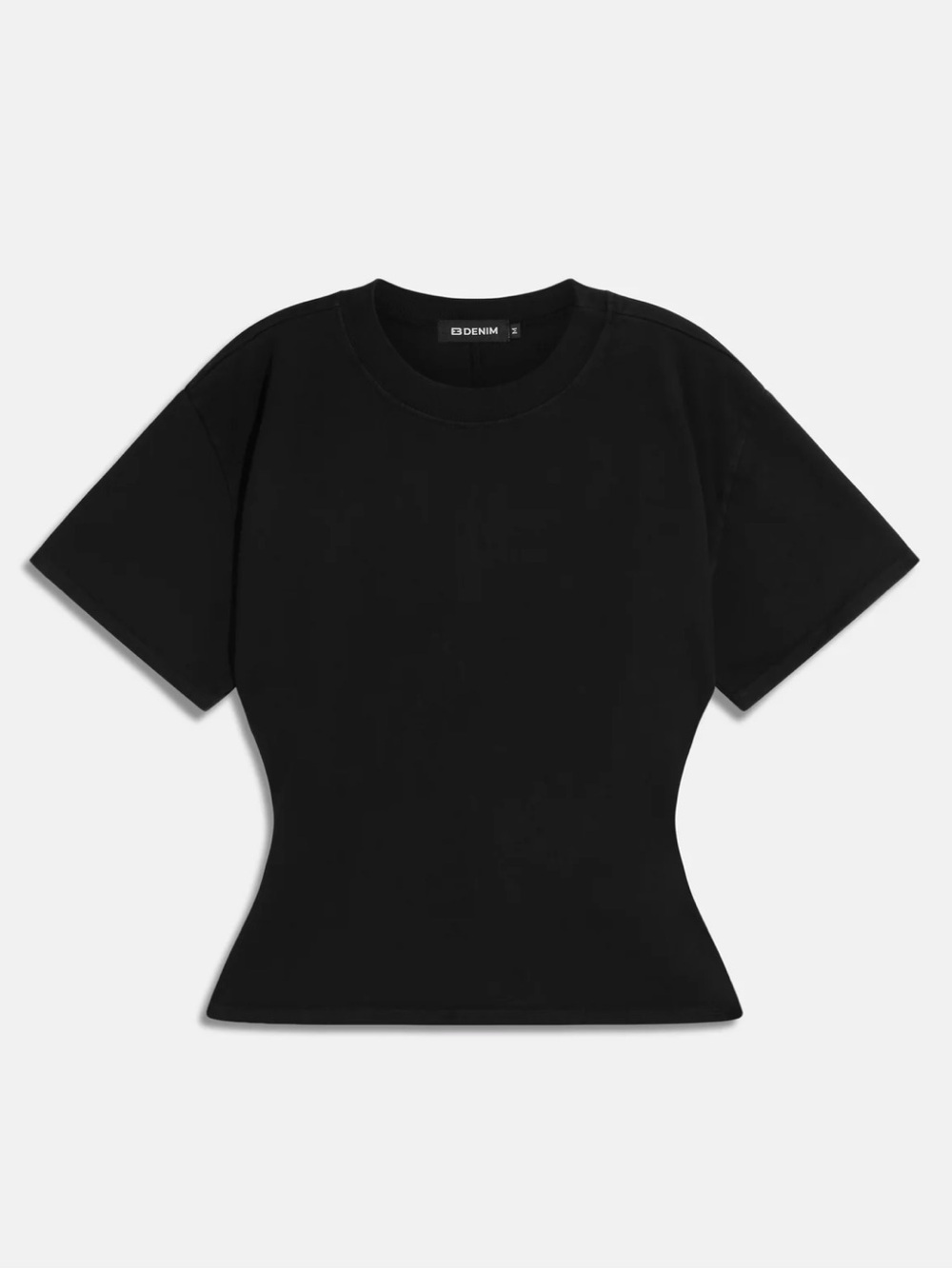 EB Denim Eero Tee Classic Black Women’s Short Sleeve Tee with Cinch Waist